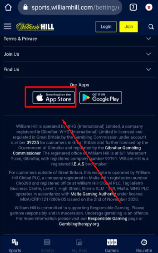 Wiiliam Hill for IOS